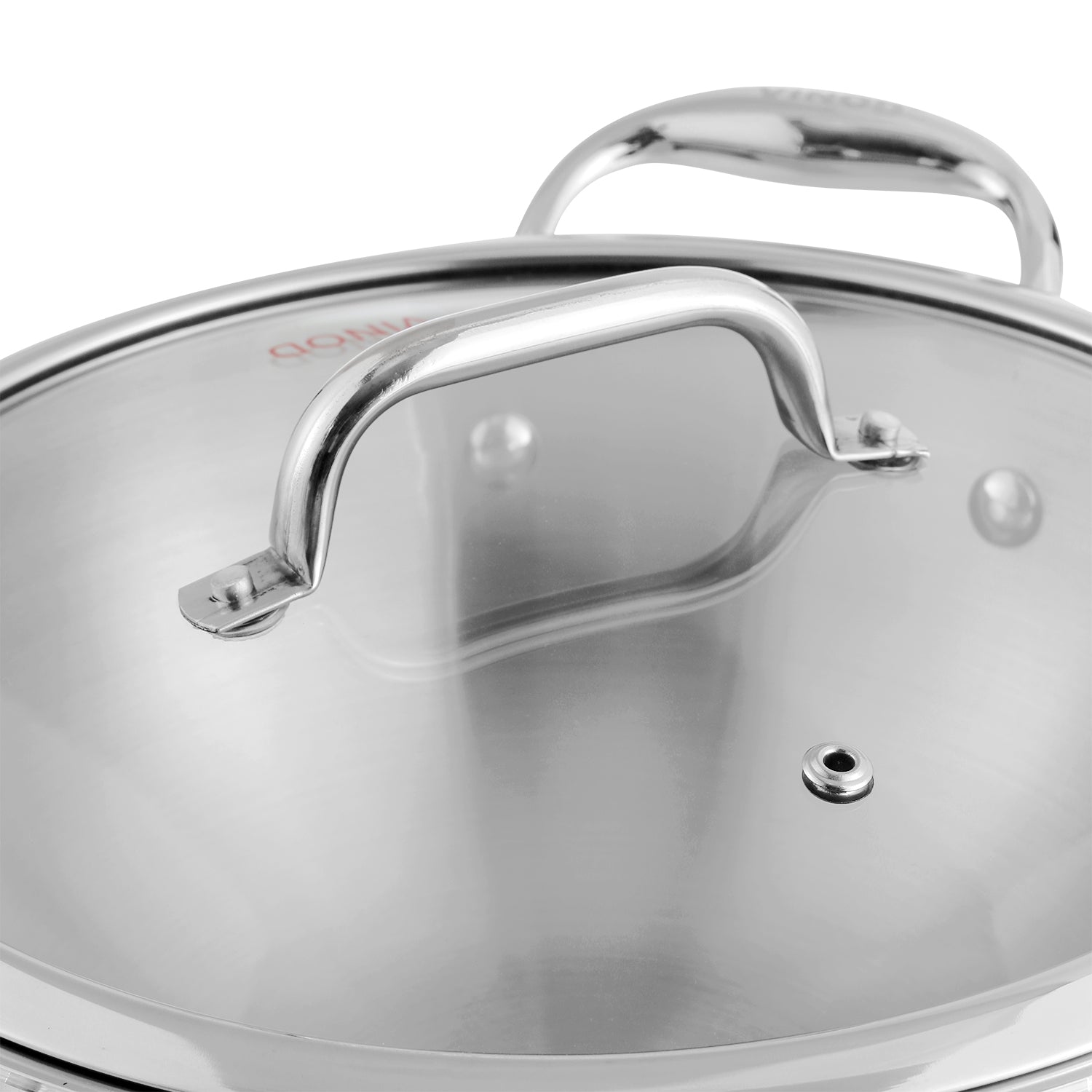 Vinod Platinum Triply Stainless Steel Extra Deep Kadai with Lid