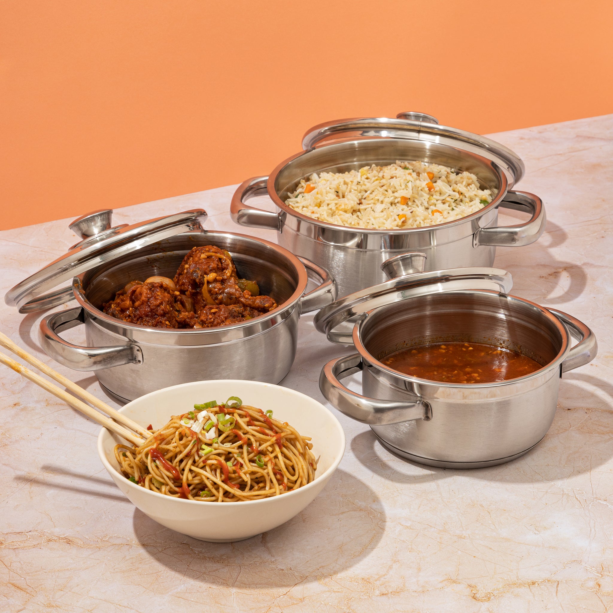 Vinod Stainless Steel Bremen Saucepot Set