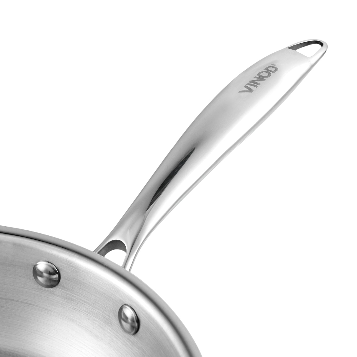 Vinod Platinum Triply Stainless Steel Frypan (Induction Friendly)