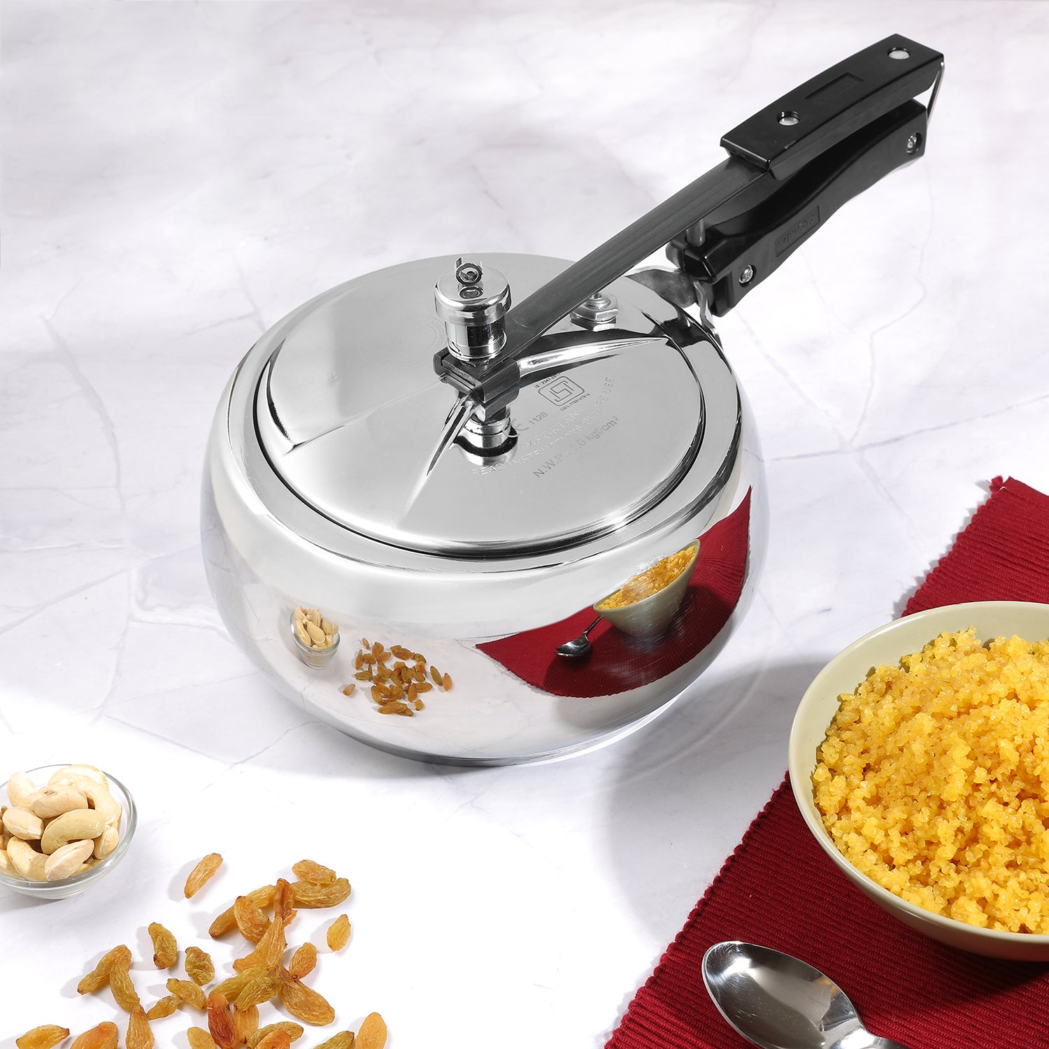 Vinod Platinum Triply Stainless Steel Inner Lid Pressure Cooker