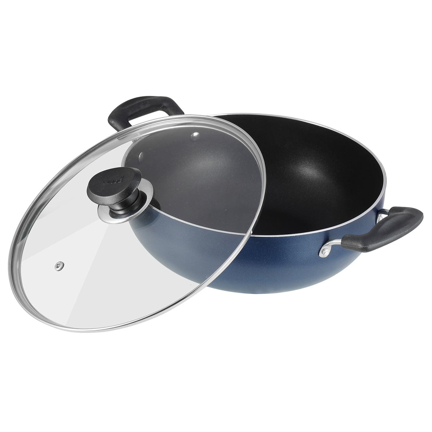 Vinod Zest Non-Stick Deep Kadai with Lid