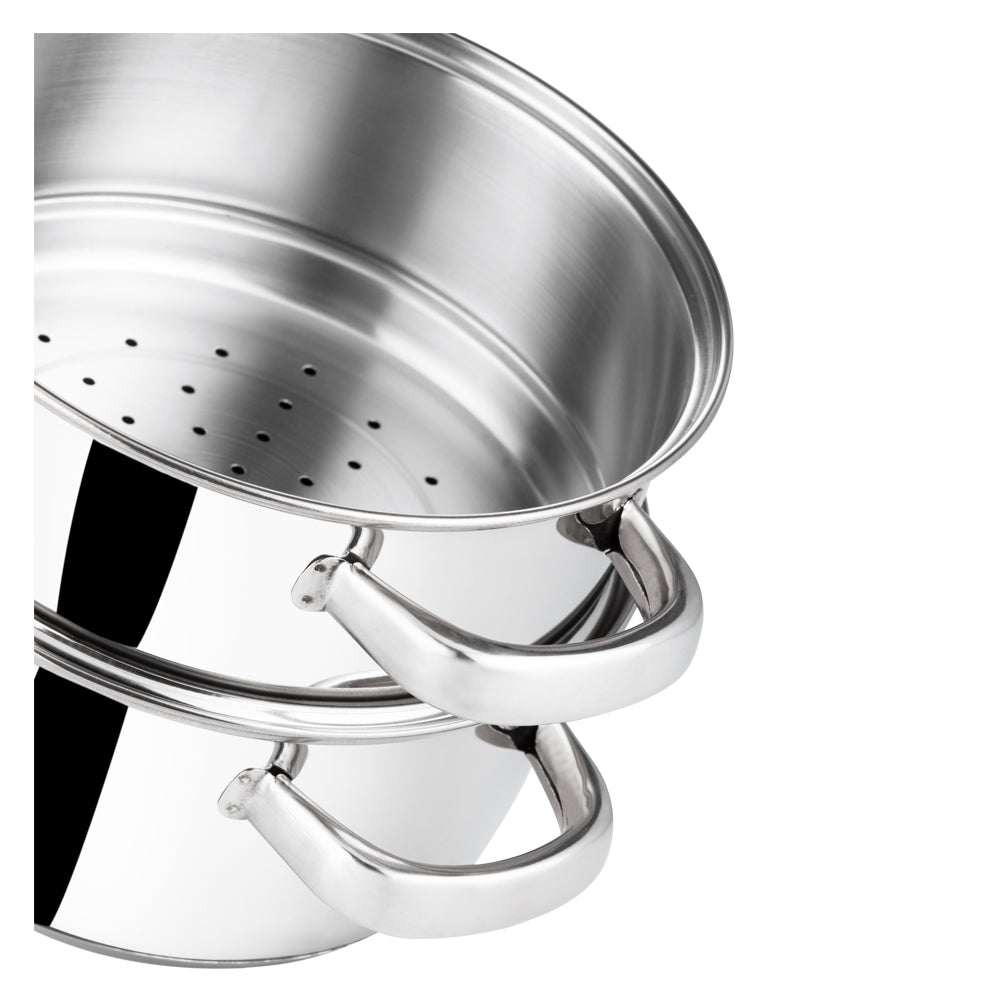 Vinod Stainless Steel 2 Tier Steamer with Lid (Induction Friendly)